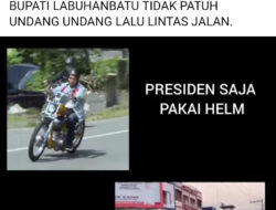 Ngabuburit Bupati dan Rombongan Tak Pakai Helm Melintas Di Kawasan Tertib Lalu Lintas