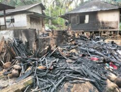 Satu Unit Rumah Semi Permanen di Desa Panunggulan Ludes Terbakar