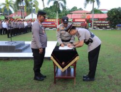 Pimpin Sertijab Kasat Lantas, Kapolres Kampar : Tour of Duty Sebagai Wujud Dinamisasi Organisasi