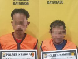 Bongkar Ponsel, Dua Warga Pulau Lawas Diringkus Satreskrim Polres Kampar