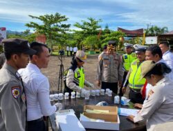 Personil Polres Tapteng Dites Urin Mendadak, Hasilnya Negatif