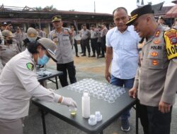 120 Personil Polres Pematang Siantar Dites Urine Mendadak, Ini Hasilnya