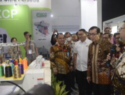 Kunjungi Pameran Temu Bisnis Tahap VI dan ICEF, Menkumham Disambut Antuasiasme Exhibitor Pameran