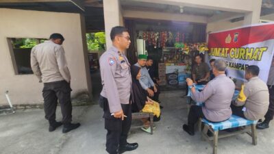 Jum’at Curhat, Satbinmas Polres Kampar Dengar Keluh Kesah Warga Desa Binuang