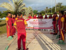 Polres Bintan Gelar Gotong Royong Bersihkan Tempat Bersejarah di Kabupaten Bintan