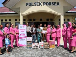 Ketua Bhayangkari Cabang Toba Bakti Sosial Sambut HUT HKGB ke 71