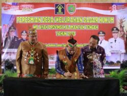 Kepala BPHN Resmikan 26 Desa/Kelurahan Sadar Hukum di Kalteng