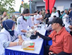 Semarak HUT Tapteng ke-78, Senam Bersama dan Donor Darah