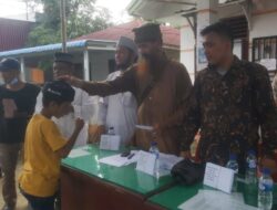 Pedagang Pasar Gelugur Santuni 106 Anak Yatim dan Piatu