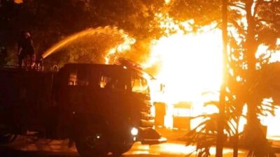 Polsek Pemalang Kota Amankan TKP Kebakaran 6 Ruko Dekat Alun-alun