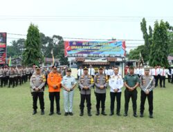 Polres Kampar Apel Gelar Pasukan Ops Zebra Lancang Kuning 2023