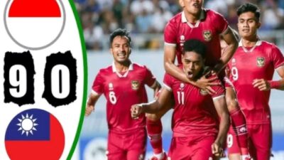 Timnas Garuda Muda Indonesia Bantai China Taipei 9 – 0