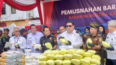 BNN RI Musnahkan 115Kg Sabu, Ratusan Ribu Ekstasi, Puluhan Kilo Ganja