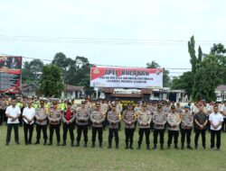 Kapolres Kampar Pimpin Apel Bulanan Polisi RW dan Bhabinkamtibmas