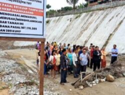 Jemaat HKBP Onan Hasang Resmi Tutup Akses Jalan PT Nusatara Hidrotama