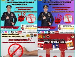 Kapolres Humbahas Himbau Warga Hindari Fake News Jelang Pemilu 2024