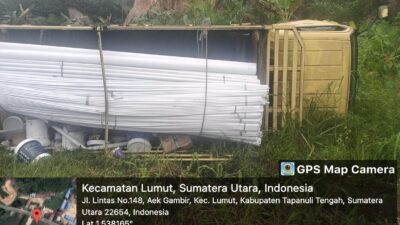 Pengemudi Septor Meninggal Tabrak Truk Engkel di Lumut Tapteng