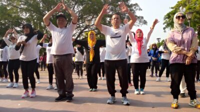 Ratusan Pesenam Padati Alun-alun Pemalang