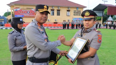 Gagalkan Transaksi Narkoba, Sat Lantas Polres Labuhanbatu Raih Reward