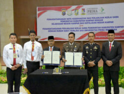 Pemkab Kampar MoU dengan Kejari, Polres, RS Nurlima dan Unpri Kampar
