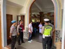 Pengamanan Ibadah Minggu di Gereja Kegiatan Rutin Polres Tapteng