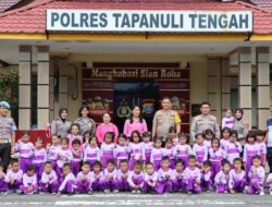 Polres Tapteng Terima Kunjungan TK Nagoya Ceria Pandan