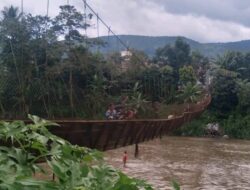 Jembatan Gantung di Taput Putus, 5 Orang Jatuh ke Sungai Situmandi