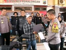 Polres Pekalongan Kembalikan Motor Hasil Curian Kepada Korban