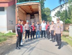 Polres Labuhanbatu Amankan Bongkar Muat Barang Logistik Pemilu 2024