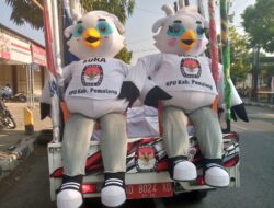 Maskot Pemilu 2024, Sura & Sulu Diarak Dalam Kirab di Pemalang