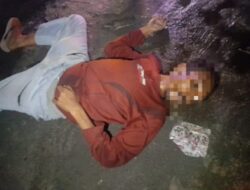 Polsek Siborongborong Evakuasi Seorang Pemuda Tergelatak di Jalan