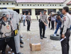 Jamin Keamanan Pemilu 2024, Polres Nisel Gelar Latihan Sispamkota