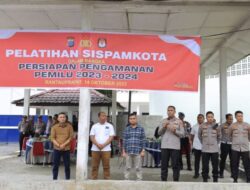 Pelatihan Sispamkota Polres Labuhanbatu Amankan Pemilu 2024