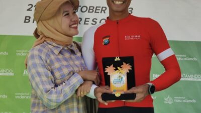 Briptu Almy Raih Juara 1 di Event Bintan Triathlon