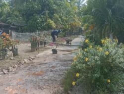 Viral Diberitakan, Jalan Rabat Beton di Desa Meranti Paham “Ditempel”