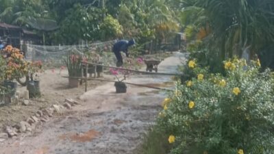 Viral Diberitakan, Jalan Rabat Beton di Desa Meranti Paham “Ditempel”