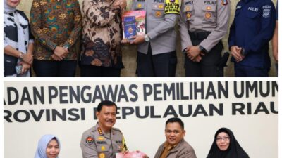 Kabid Humas Polda Kepri Kunjungi Bawaslu dan KPU Kepri