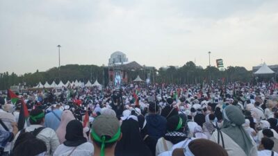 Aksi Damai Bela Palestina Digelar di Monas, Polisi Lakukan Rekayasa Lalin