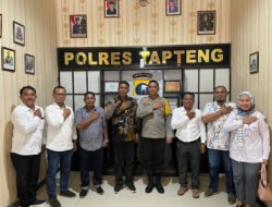 Komisioner KPU Tapteng Silahturahmi ke Polres