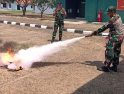 Pelatihan Penanggulangan Kebakaran di Sat Radar 214 Tegal