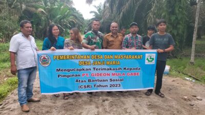 PT Gideon Mula Gabe (GMG) Perbaiki Jalan Desa Dengan CSR