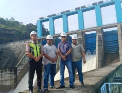 Polres Kampar Monitoring Pintu Pelimpahan PLTA Koto Panjang