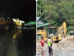 Longsor di Jalan Tarutung-Sipirok, Polres Taput Bantu Urai Kemacetan