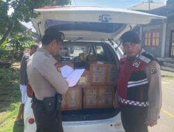 Polres Nisel Monitoring Kedatangan Logistik Pemilu di Gudang KPU