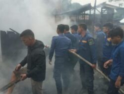 Satu Unit Rumah Semi Permanen Hangus Terbakar di Sidimpuan