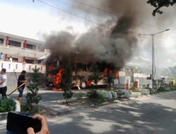 Bus Nice Trans Terbakar di Siantar