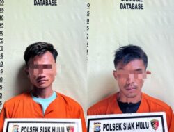 Polsek Siak Hulu Tangkap 2 Pelaku Narkoba Sabu dan Daun Ganja Kering