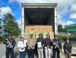 Kapolres Humbahas Kawal Ketat Kedatangan Surat Suara di Kantor KPU 