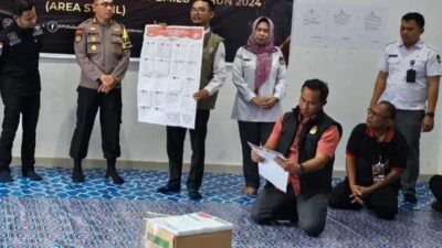 KPU Bintan Mulai Sortir Surat Suara, Polisi Beri Pengamanan