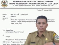 Kadis PMD Tapteng Himbau Kadesnya Untuk Publis Kegiatan ADD